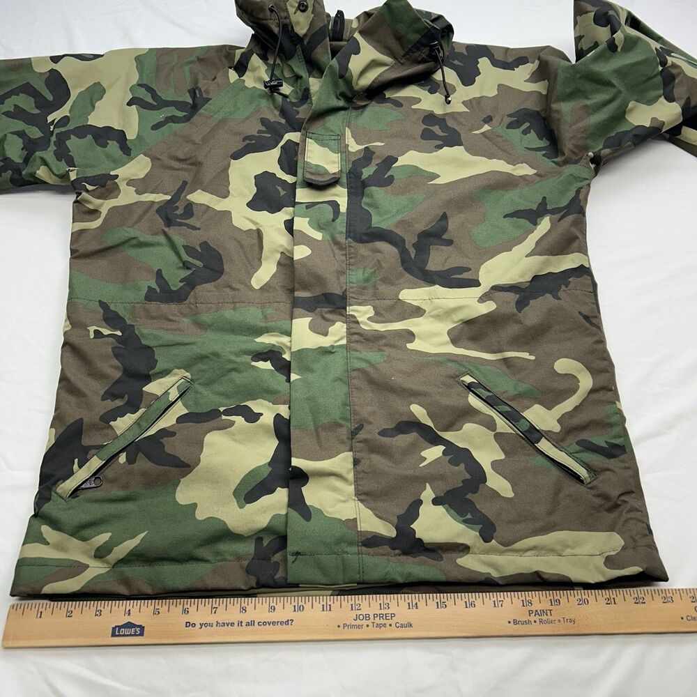 Log House Designs Gore-Tex Jacket Men's Large Long Green Camo Hunting Military - Picture 14 of 16